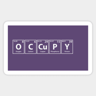 Occupy (O-C-Cu-P-Y) Periodic Elements Spelling Sticker